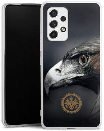 DeinDesign Silikon Hülle kompatibel mit Samsung Galaxy A53 5G Case transparent Handyhülle Eintracht Frankfurt Offizielles Lizenzprodukt Adler