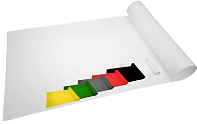 MadeInNature Tapis de Passage, Dimensions au Choix, Vert, Rouge, Noir, Gris, Jaune, Blanc, Tapis déco Anti-Feu, Intérieur et extérieur, Idéal pour Événementiel et Cérémonies (1x4 m, Blanc)