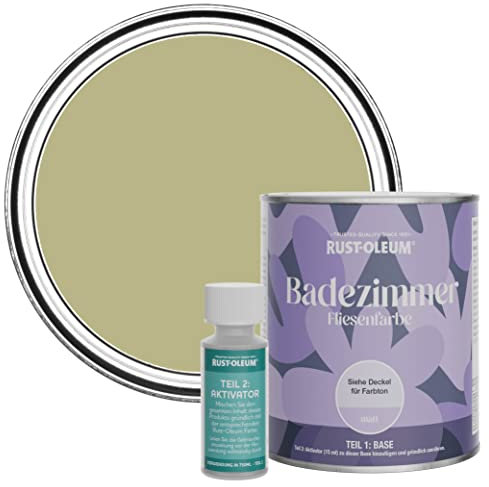 Rust-Oleum Green Water-Resistant Bathroom Tile Paint in Matt Finish - Sage Green 750ml