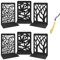 Iycnkok Serre Livres en Métal Cale Livres - Presse Bloque Livre Design Bookends Robustes pour étagère, Bibliothèque, Bureau, Écoles, Librairie, Lot de 6 Noir