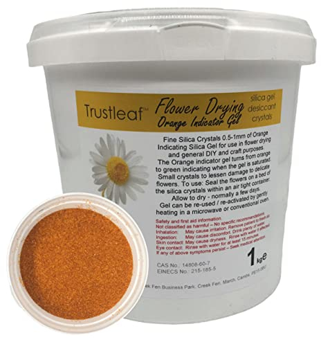Trustleaf Blumentrocknungs-Orangen-Indikator, Silikagel-Körnung, 0,5–1 mm, 1 kg
