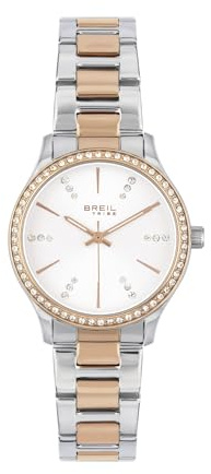 Breil Uhr Damen, Armband aus Farbiger Stahl, Gehäusedurchmesser 32 cm | Sammlung ABBY, Uhrwerk Quartz Analog, Wasserbeständig bis 50 Meter, Schmuck als Geschenkidee Damen