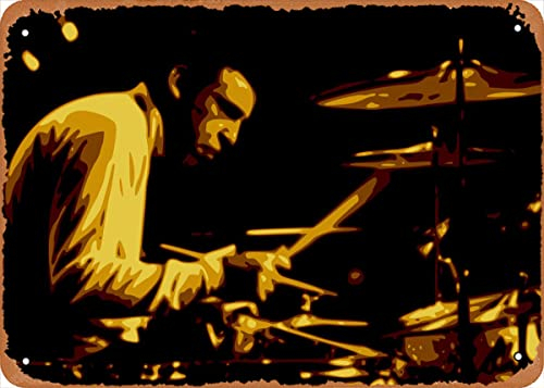 Legendary Jazz Musicians Buddy Rich Metal Tin Sign Poster Vintage Art Wall Decor 30,5 x 20,3 cm