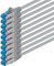 1CONN 10 x 1.0 M – Cable de red Ethernet CAT-6a RJ-45 macho SFTP 10 GB/s – 10 unidades, color gris