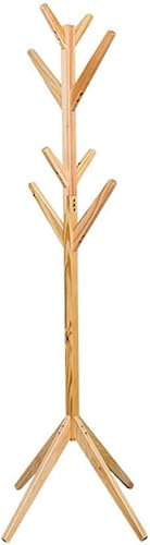 Porte Manteau Porte-Manteau en Bois Chapeau Et Manteau sur Pied Sol en Bois Massif Support De Finition De Chambre Simple pour Entrée De Hall d'accueil Porte Manteau sur Pied (Color : Wood Color, Siz
