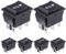 VEXUNGA Interruptor Basculante Momentáneo 16A 250VAC 20A 125VAC 3Posiciones 6Pines Interruptores Conmutador Palanca Pulsador ON-OFF-ON Negro para Coche (6 Piezas)