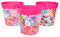 Hum Flowerpots, Juego de 3 macetas de plástico para Interiores y Exteriores, diseño de Flores Rosas y Abejas de 15 cm