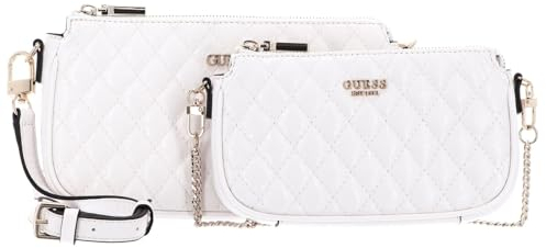 GUESS Yarmilla Double Pouch Crossbody White