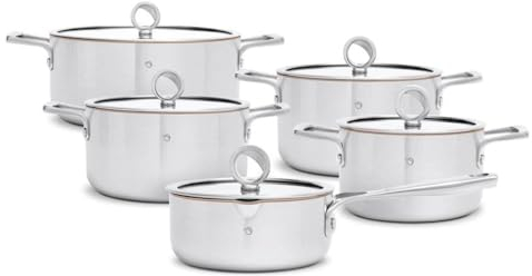 Olavson – Premium Topf mit Kupferkern – großer antihaftbeschichteter Topf mit Kupferkern – geeignet für Induktion, Backofen oder Herd – Bräter und Kasserolle – 16 cm|16 cm|20 cm (flach) | 20cm| 26 cm