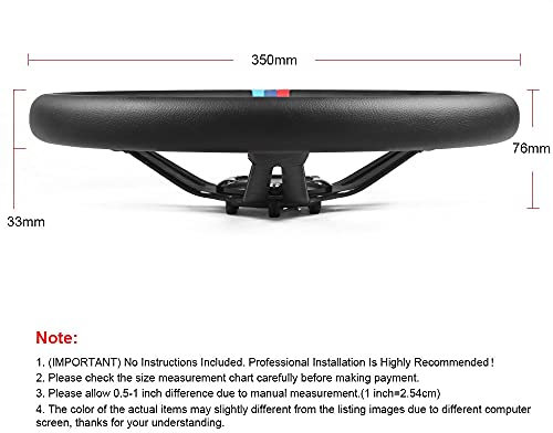 Volante Sportivo,Volante Auto 13.5inch Racing Volante Drift in microfibra in microfibra Tre colori cuciture auto