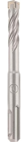 kwb HB4X SDS Plus Hammerbohrer, 110 mm, Ø 10 mm (Hartmetall-Platte, Vier Schneiden, Zentrierspitze, Vierfach-Plus-Spirale, Werkzeugstahl, SDS Plus)