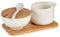 Set azucarero y lechera en ceramica y bambú colección VESSIA