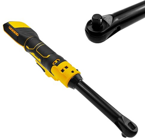 CDIYTOOL Clé à cliquet sans fil étendue de 3/8, 600 tr/min, 100 N.m, cliquet électrique sans fil de 16 cm, lumière LED intégrée, sans batterie (pour Dewalt 20 V)