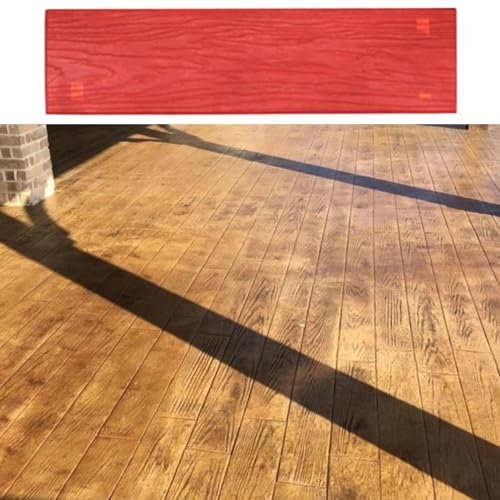 WQZzjm Polyurethane Concrete Stamp Molds for Patio Walkways RoadsWood Grain Concrete Imprint Stamp Mat Wear-Resistant Concrete Stamp Tool (Color : 6 PCS) (6 Pcs)