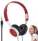 Auriculares de diadema con cable para videojuegos, plegables, cancelación de ruido para tabletas de ordenador