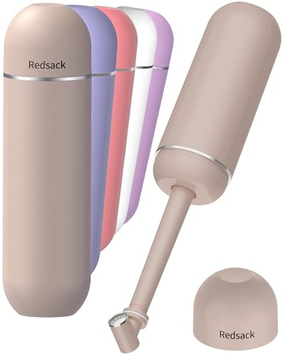 Portable Bidet for Travel & Camping - Manual Squeeze Handheld Peri Bottle for Feminine Hygiene, 3 Leak-Proof Seals, Extendable Sprayer with Rotating Nozzle for Men & Women (Khaki, General)