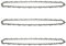 MospdyGear 3Pcs Chainsaw Chain 3/8 LP Pitch, 050 (1.3 mm) Gauge for 14 (35cm) Bar 52 Drive Links Low-Kickback Chainsaw Chain, Replacement for Husqvarna 137 142 243