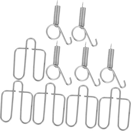 Cabilock 5sets Rabbit Cage Spring Hooks Zinc Plating Latches for Small Animal Cages Dog Cat Door Latch Spring Hook Replacement