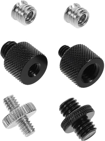 Gewindeschrauben Konverter Mikrofon Stativadapter aus Metall | Musikaufnahmen und Podcasting, Kompakte Bauform, Vielseitige Kompatibilität, 6 Stück