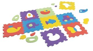 Schaumstoff Puzzlematten Kinder Spielmatte zum Lernen und Spielen leicht zu reinigen (Tiere und Fahrzeuge)