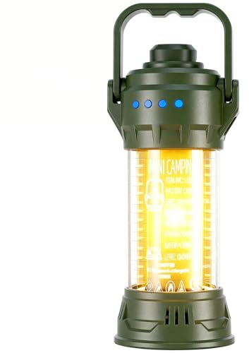 ALGSOTHLY Rechargeable LED Camping Light, Portable Outdoor Lantern with Hook, 5 Lighting Modes & Signal Flash, Waterproof Emergency Flashlight for Camp, Hiking, Fishing