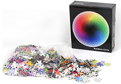 Cocoarm Gradient Color Round Puzzle, 1000pcs Jigsaw Puzzles, Relaxing Color Gradient Game for Adults and Youth