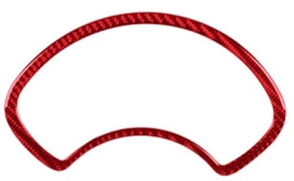 Btnuahq Auto Innenraum Trim Für Mini Für Cooper R56 R55 R57 2007-2010 Instrument Klimaanlage Vent Panel Dekorative Carbon Faser Aufkleber Interieur Zubehör(Red)