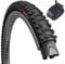 Fincci Hybrid MTB Mountain Bike Bicycle Tyres 50-559 Tyres 26 x 1.95 & Schrader Inner Tube