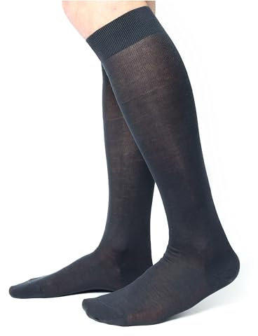 Ciocca Calze uomo lunghe, pregiato cotone 100% FILO DI SCOZIA - Calzini 6 Paia - tre taglie - Resistenti [310_089_105_6]