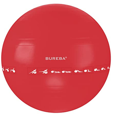 Bureba Ball Gymnastikball inkl. Handpumpe 65cm rot, Trendy Sport_7240R