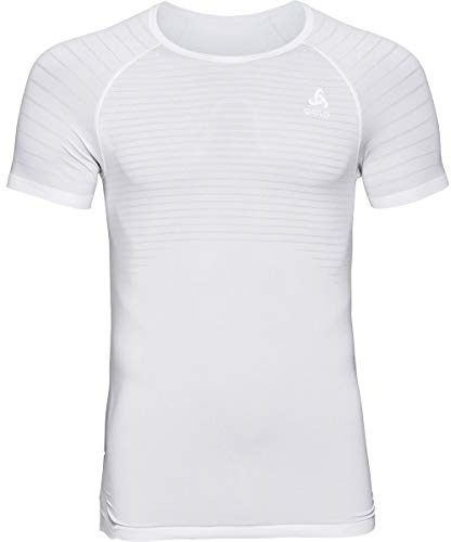 Odlo Herren BL TOP Crew Neck s/s Performance X-Light T-Shirt, White, S, weiß