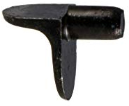 Gedotec Tablarträger unsichtbar Fach-Bodenträger schwarz matt - Trinity | Bohr-Ø 5 mm | Regalboden-Träger verdeckt für Holzböden - Holztablare | Regalträger Stahl | 20 Stück - Regal-Halterungen rund