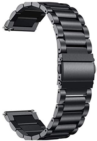 RuenTech Cinturino compatibile con Garmin Vivoactive 4s Cinturino di ricambio per Vivoactive 4s GPS Smartwatch Braccialetti Accessori (Nero)