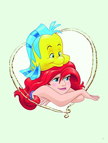 Komar Disney Wandbild | Ariel & Fabius | Kinderzimmer, Babyzimmer, Dekoration, Kunstdruck | ohne Rahmen | WB080-30x40 | Größe: 30 x 40 cm (Breite x Höhe)