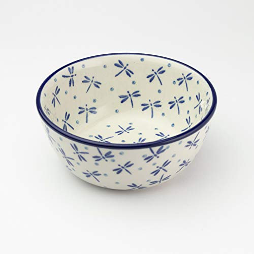 Polish Pottery 12cm Cereal Bowl - Dragonfly