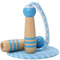 Sprungseil Kinder Verstellbare, Kinder Springseil mit Holzgriff, Hüpfseil Seilspringen Kinder Baumwolle, Kids Skipping Rope Geschenke für Jungen und Mädchen 4 5 6 7 8 9 10 jahre