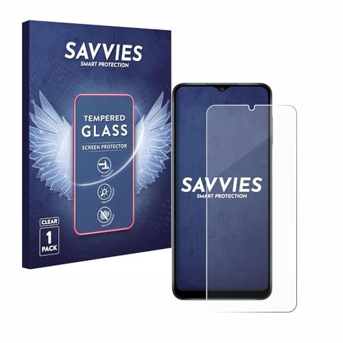 savvies Verre Trempé pour Samsung Galaxy A12 Vitre Protection Ecran, Film Trempé de Verre, Dureté 9H