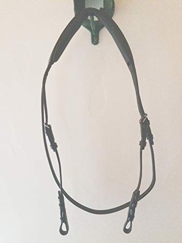 gs.-sports Soft weiches Kopf.- Genickstück für Trensen flexibel an den Ohren sowie anatomisch als Tunnel gepolstert mit Backenstücken (X Full, schwarz/schwarz/silberfarbene Schnallen)