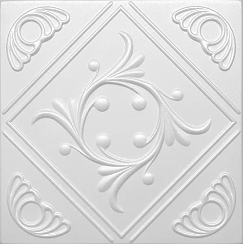 25m² - 100 Stück 3D Paneelen aus Polystyrol, 50x50cm Deckenpaneele, Wandpaneele, Dekoren, Decken - Wandverkleidung, 2-3mm dick Reines Styropor XPS 08107