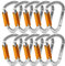 Karabiner Klettern Kletterausrüstung,10 Stück UIAA-Zertifiziert 25KN Auto Locking Kletterkarabiner Clips für Hängematten, Schaukel, Locking Hundeleine und Geschirr, Camping, Wandern & Utility