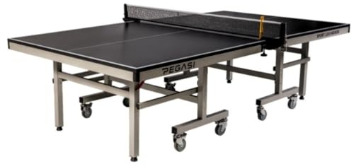 Pegasi Tischtennisplatte 1200 Pro - Indoor Tischtennis - Tischtennistisch Klappbar - Tischtennisplatte Indoor - Faltbare tischtennisplatte - Table Indoor - Inkl. Netz & Zähler - Schwarz