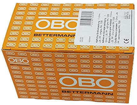 500er Set OBO Bettermann Nagelschelle für Kabel mit einem Durchmesser von 7-12 mm, mit einem 35 mm Nagel