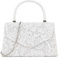 LeahWard Lace Top Handle Clutch Bag Chain Cross Body Handbags (White)