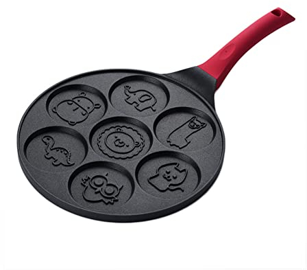 crêpière,ERYUE Pancake Maker Pan - Moules à crêpes pour plaque de cuisson pour enfants Plaque de cuisson à crêpes antiadhésive avec 7 formes animales