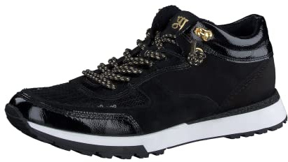 Paul Green Damen SUPER Soft Sneaker mit Wechselfußbett, Frauen Bequemschuhe,Wechselfußbett,schnürschuhe,schnürer,Schwarz (Black),40.5 EU / 7 UK