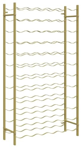 vidaXL Wine Rack for 72 Bottles Gold Metal