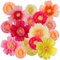 Crowye Große bunte Seidenpapier-Blumen, 50.8 cm, handgefertigt, riesige Fiesta-Papierblumen für mexikanische Party, Hochzeit, Geburtstag, Babyparty, Outdoor-Wanddekoration (frische Farbe, 24 Stück)