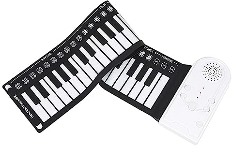SUPVOX Portable Electronic Keyboard Piano for Beginner Foldable Roll-up Silicone Piano Keyboard for Travel and Home Practice