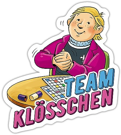 Spreadshirt TKKG Team Willi Klösschen Sticker, max. 10 x 10 cm, 10 x 10 cm, Mattweiß