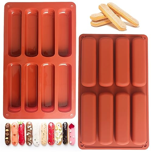 Vastsea Lot de 2 moules rectangulaires en silicone pour faire des barres, des biscuits, du savon, de la résine